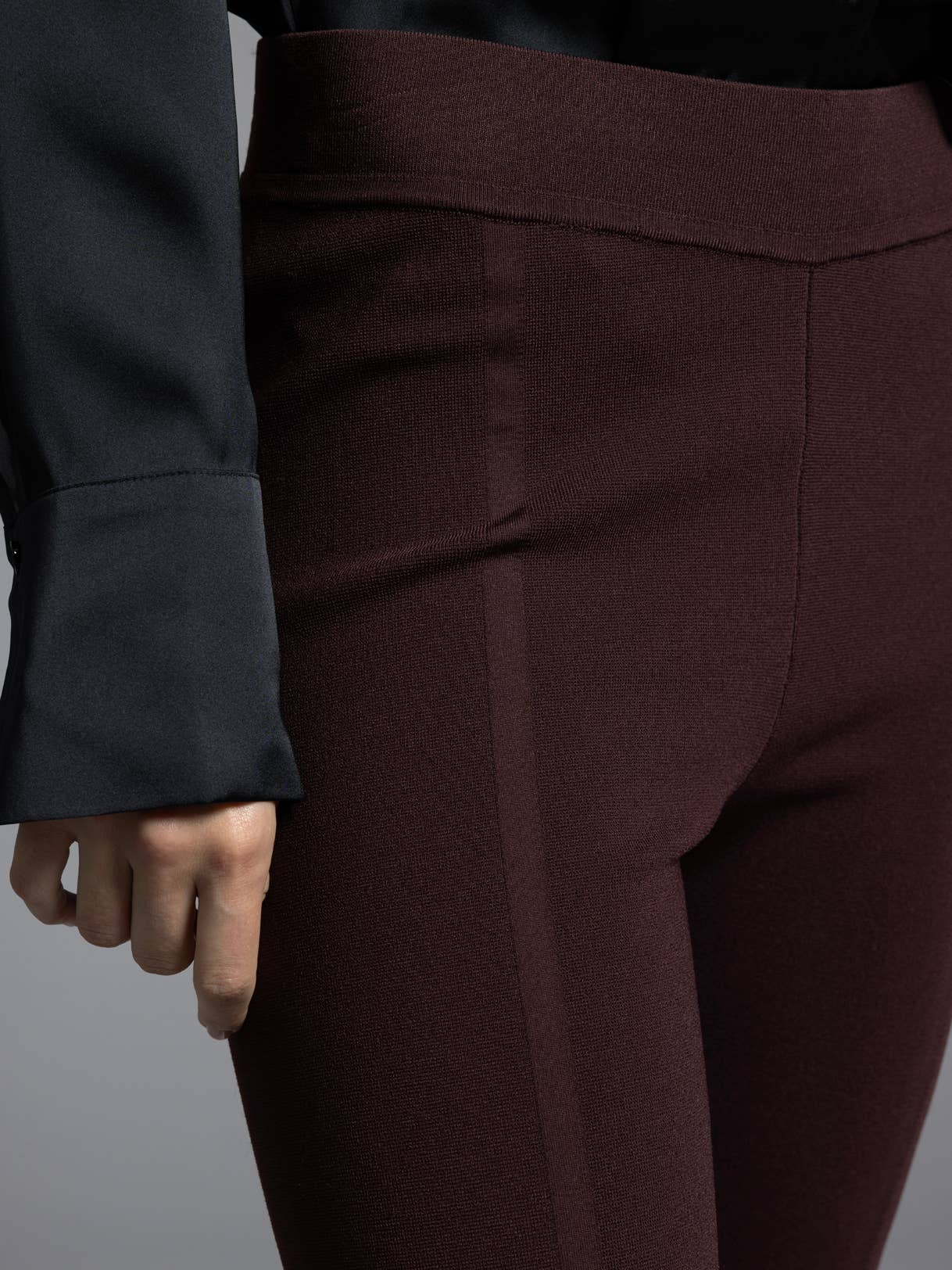 Kick Flare Pants - SASHA PANTS: DARK LILAC / 54% NYLON 44% VISCOSE 2% ELASTANE