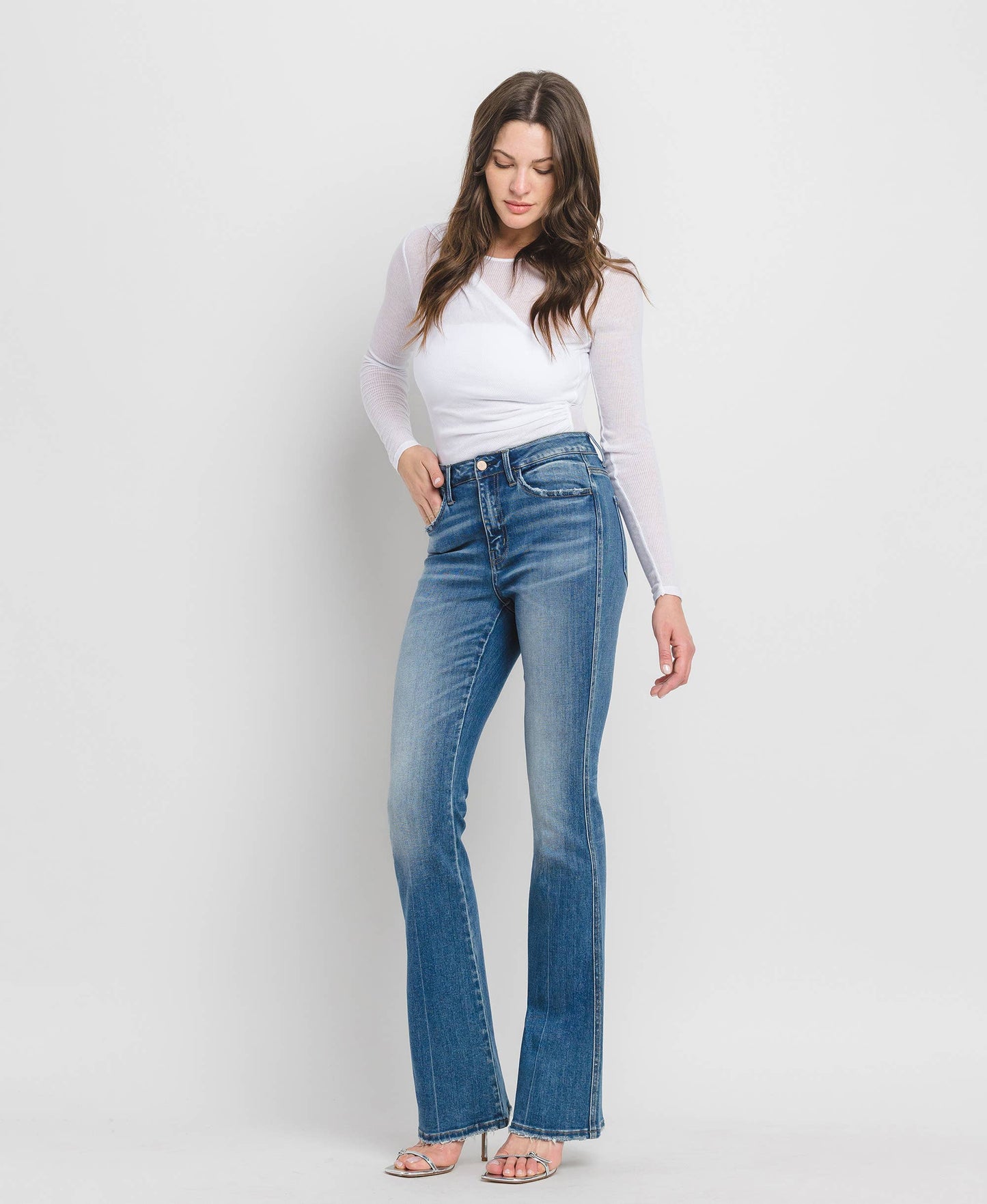 HIGH RISE FULL LENGTH BOOTCUT JEANS F5099: ERR-FREE / 30