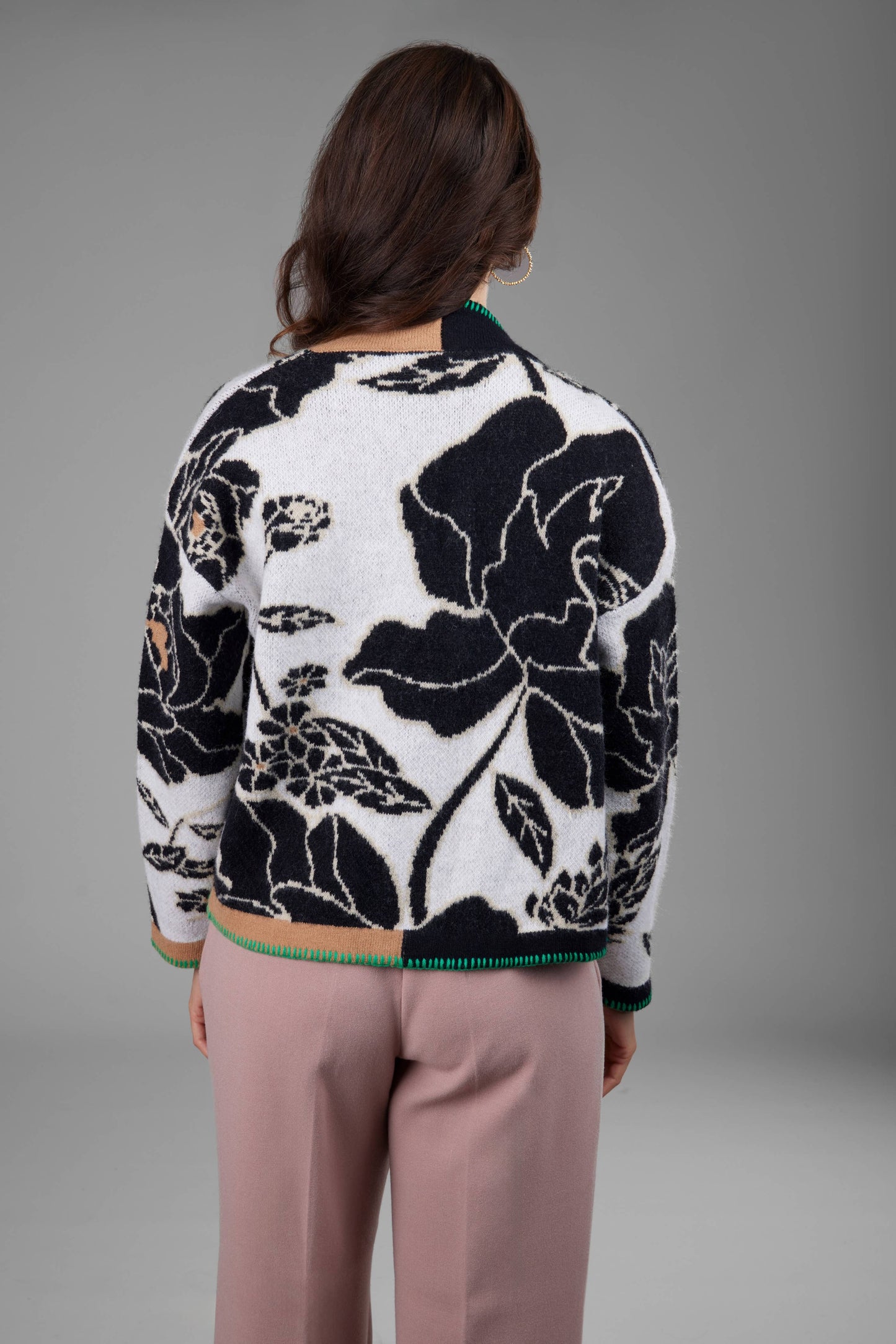 Abstract Floral Cardigan