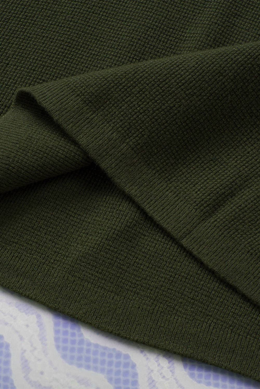 Sophie Striped Sleeve Plain Knit Sweater: Green / 50%Viscose+28%Polyester+22%Polyamide / M