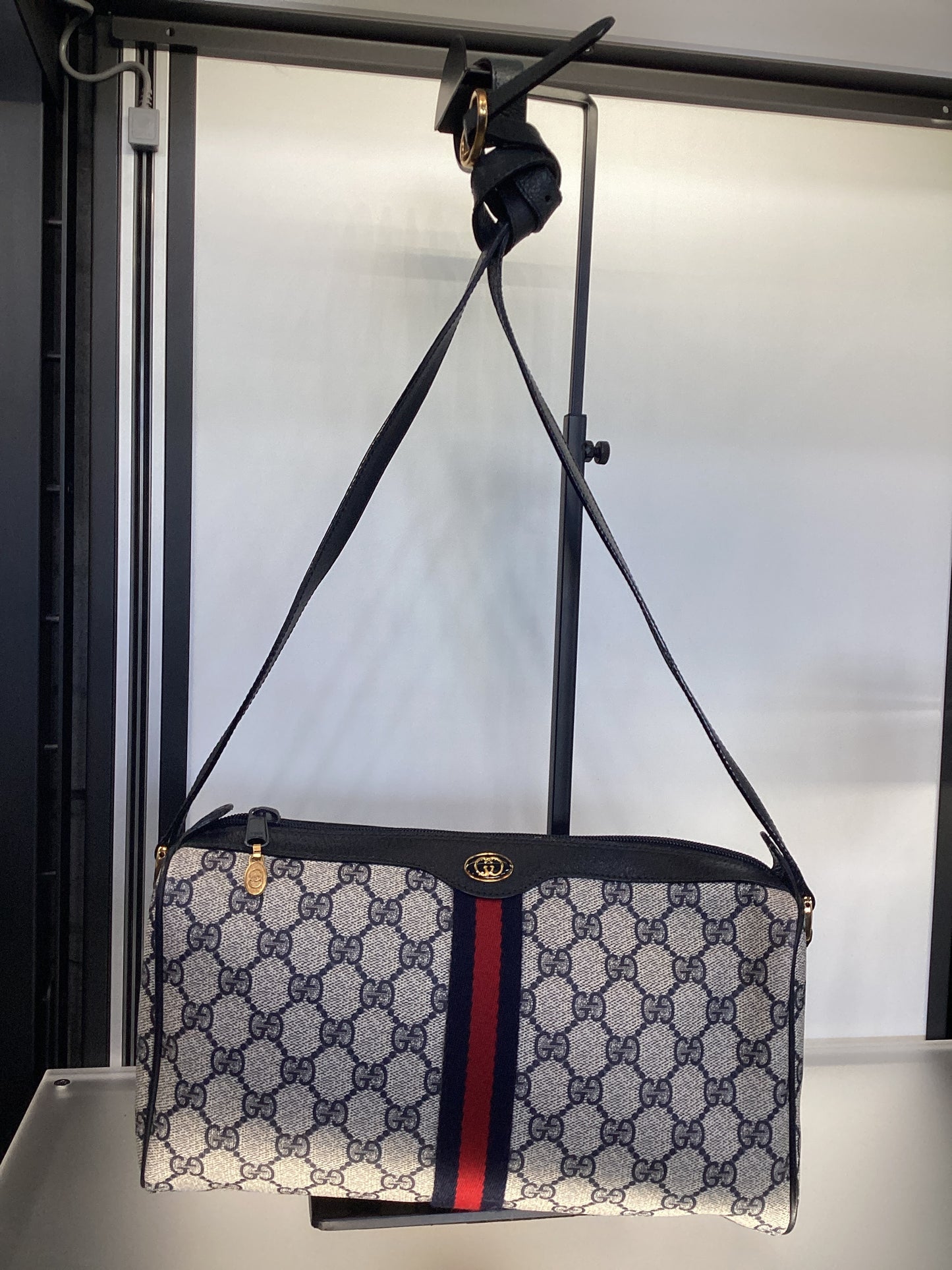 Gucci vintage Navy monogram crossbody bag