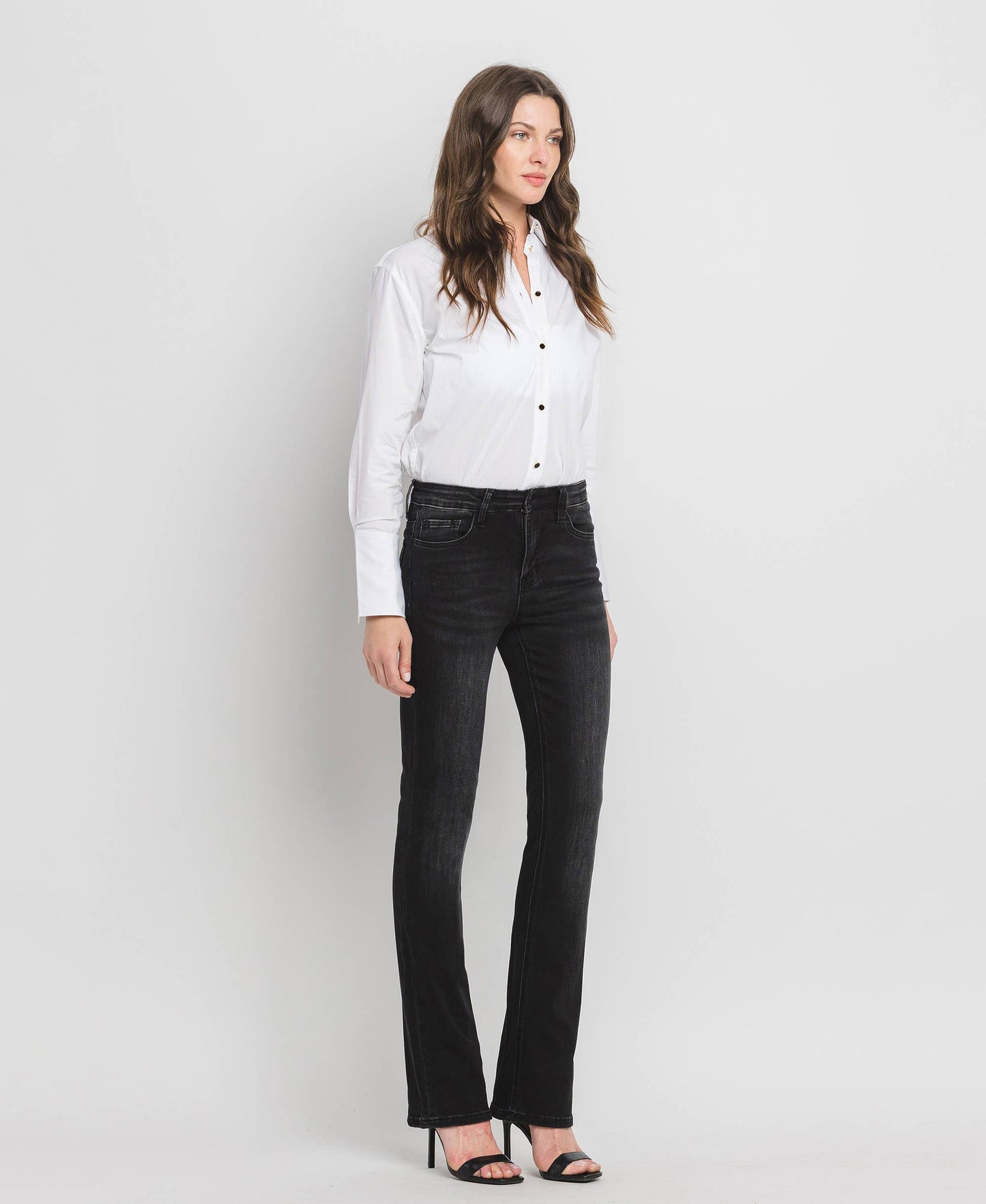 HIGH RISE SLIM BOOTCUT JEANS F4620: SIGNIFICANT / 32
