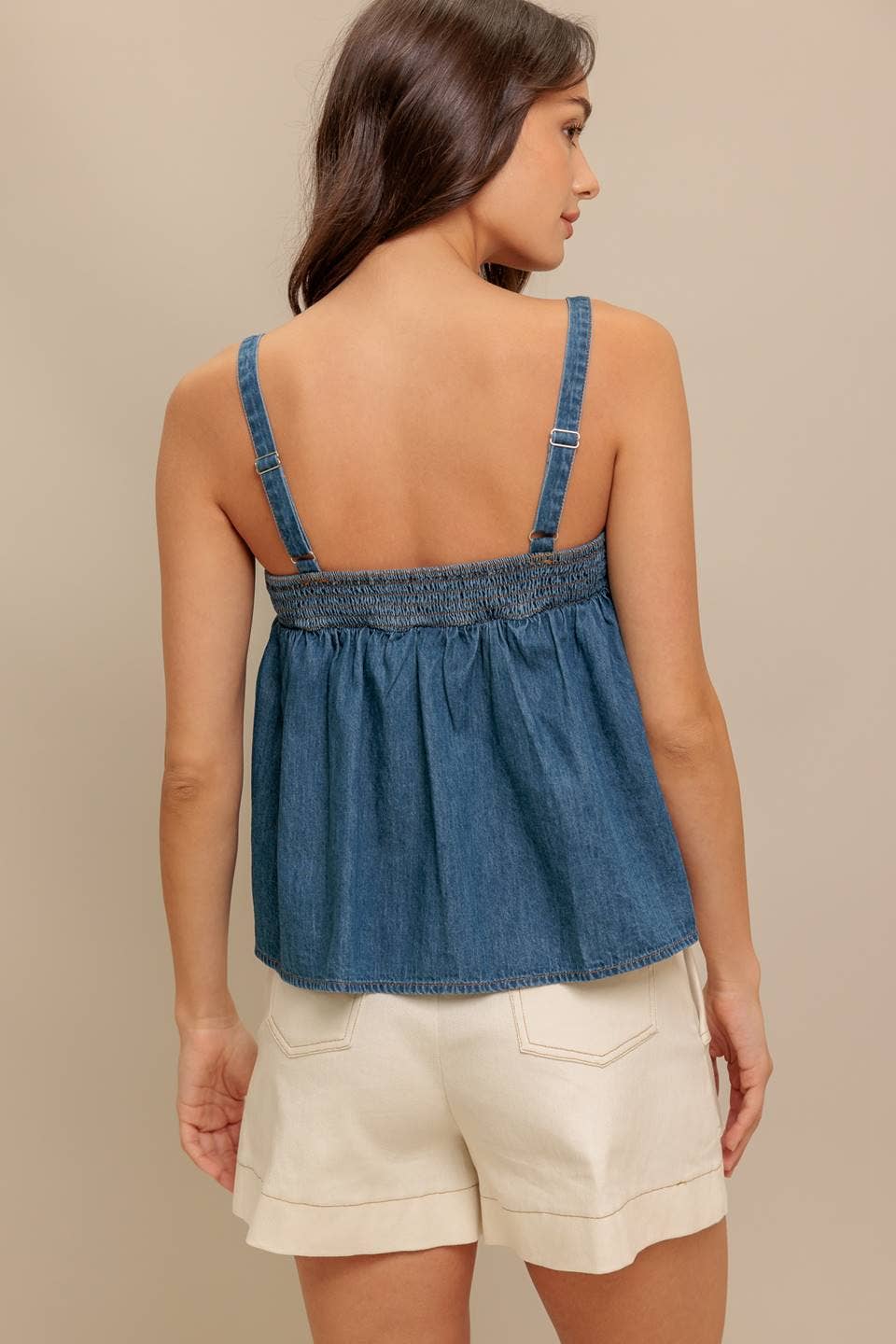 Lightweight denim top - IT13784: MEDIUM INDIGO