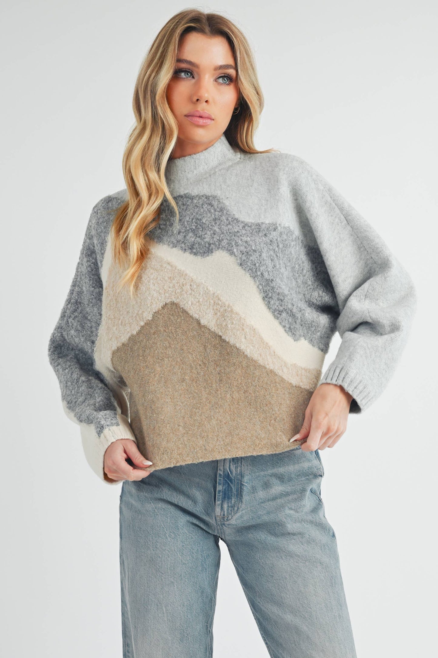 Mountain Sweater 1: Gray/Tan / Contemporary