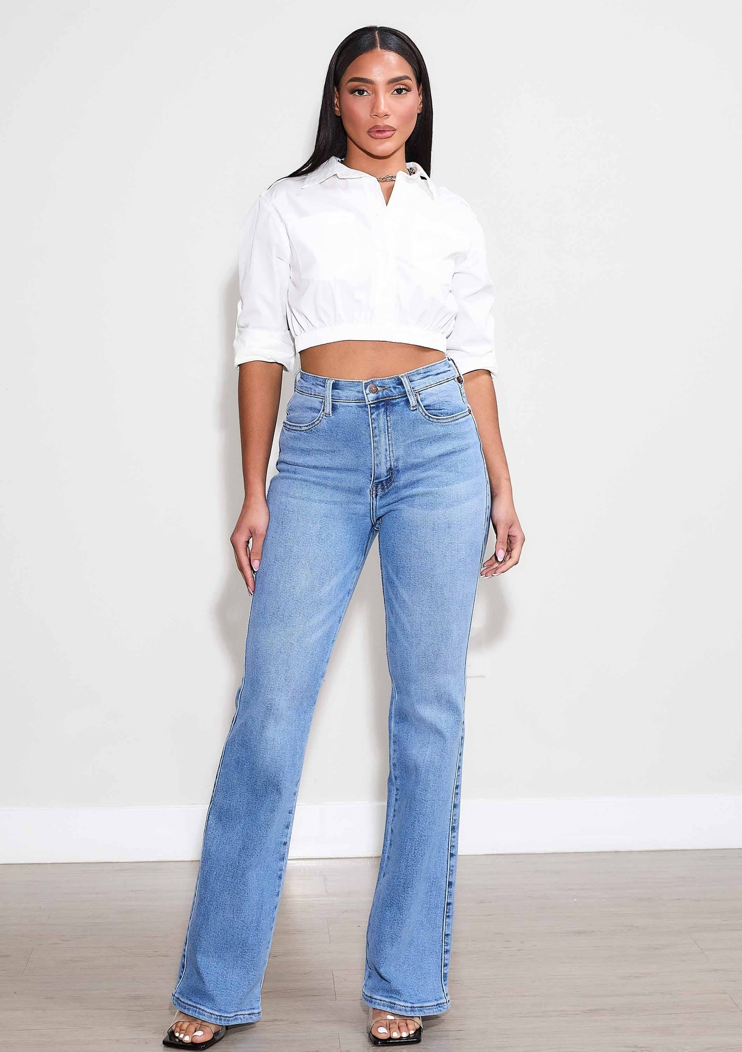 Anytime Bootcut Jeans: Dark Stone / 1