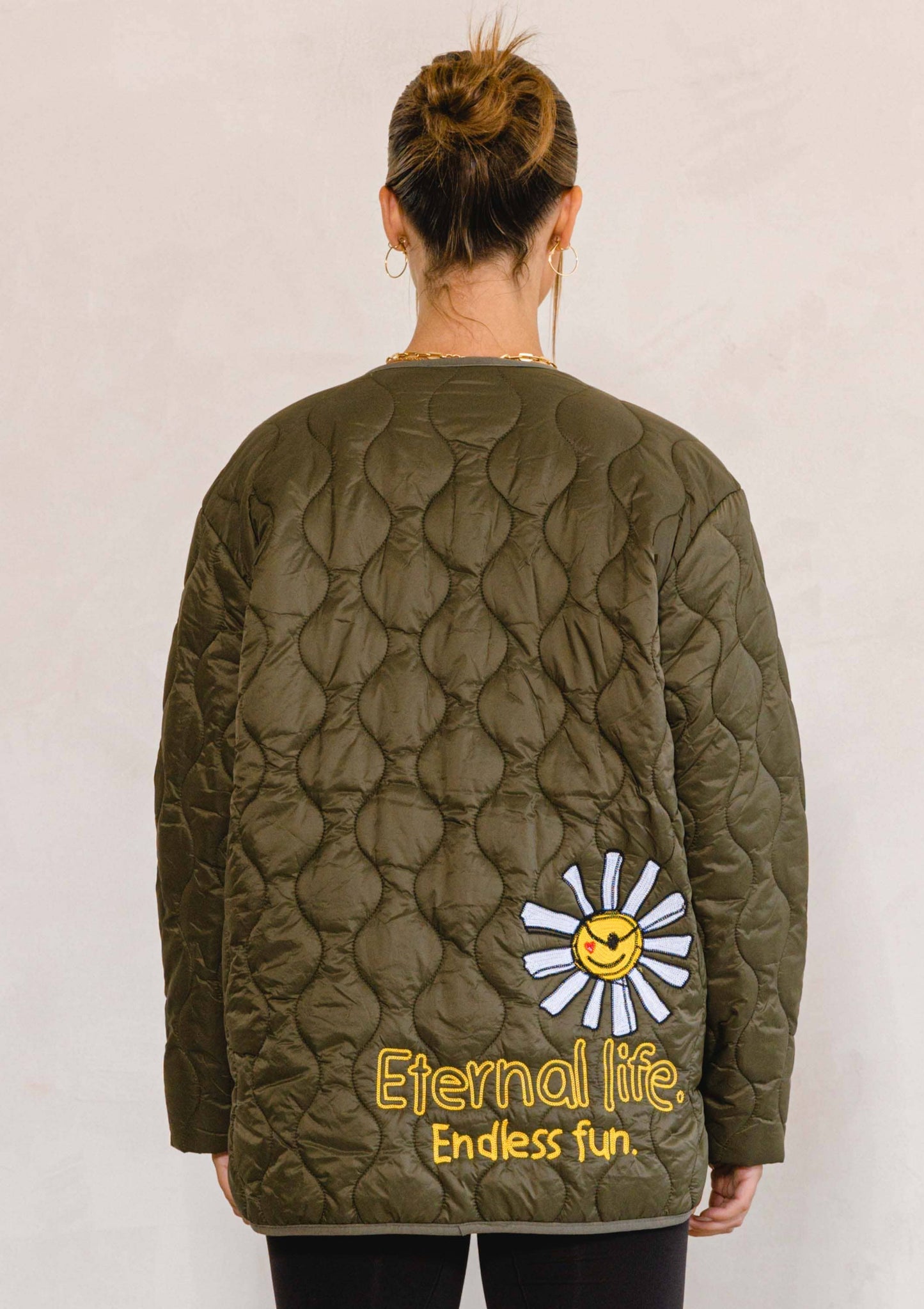 ETERNAL LIFE QUILTED LINER JACKET: M