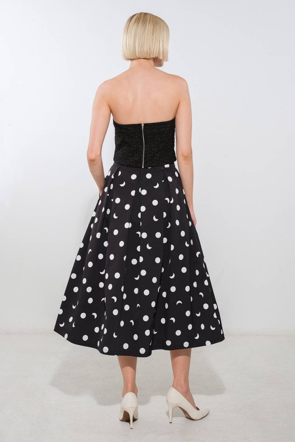 Black floral bustier - FT1160: Black / Contemporary