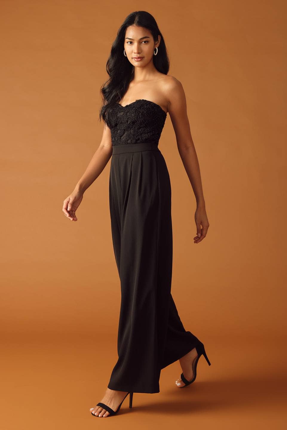 A woven jumpsuit - IP8672: Black / Contemporary