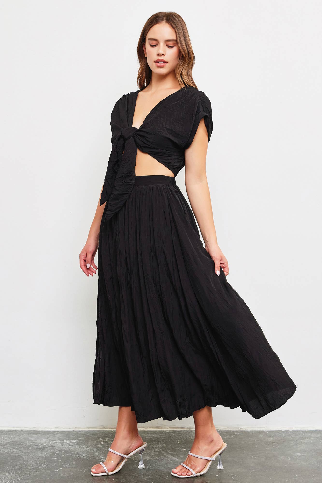MAXI SKIRT: Black / S