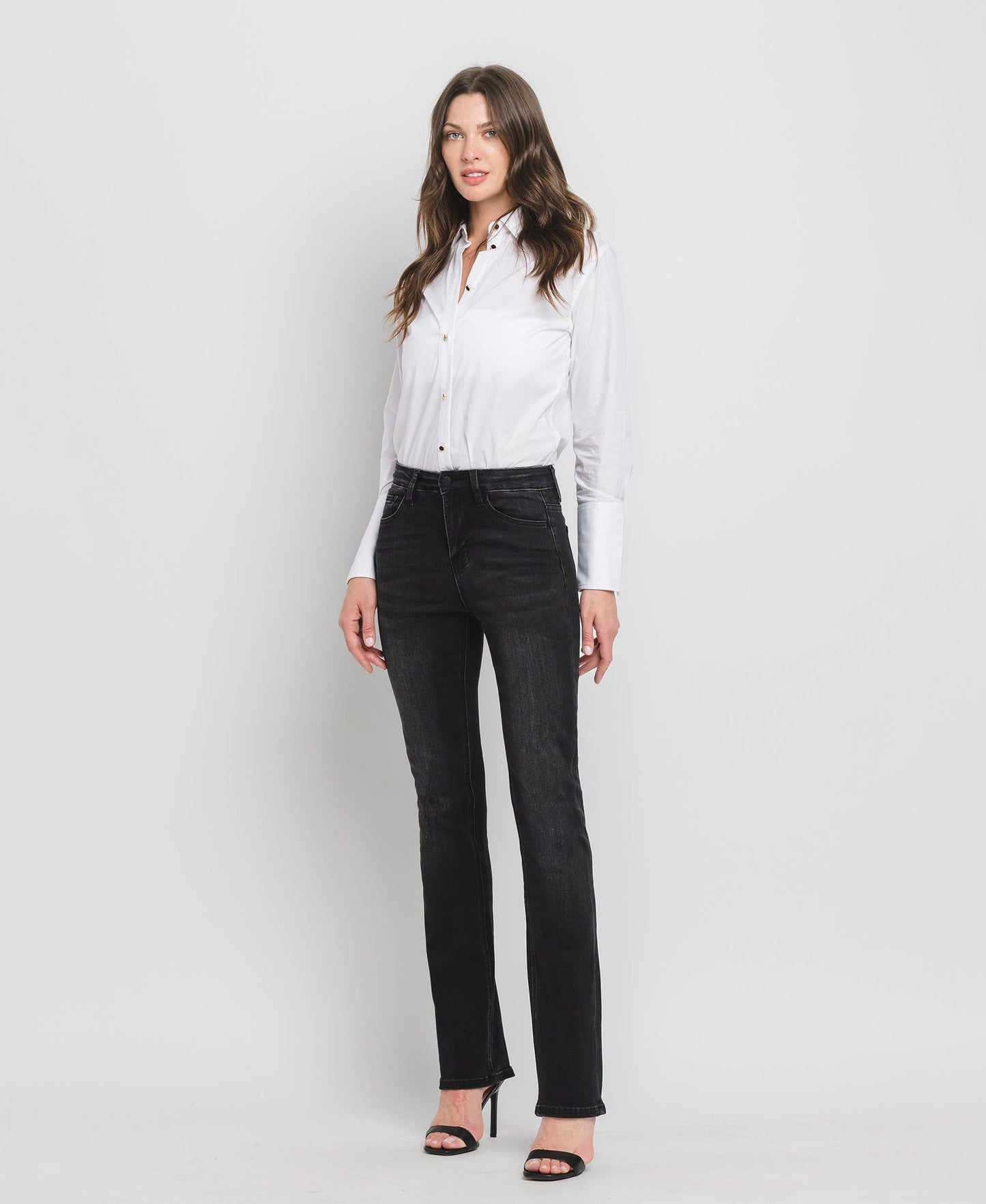 HIGH RISE SLIM BOOTCUT JEANS F4620: SIGNIFICANT / 32