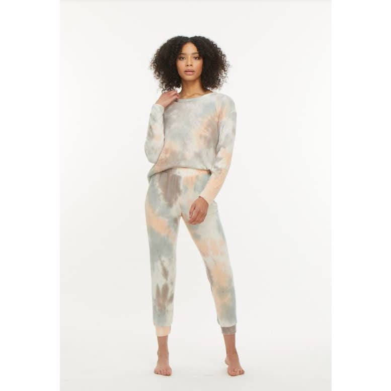 Lia Lounge Set: Peach Sand Tie Dye / Medium