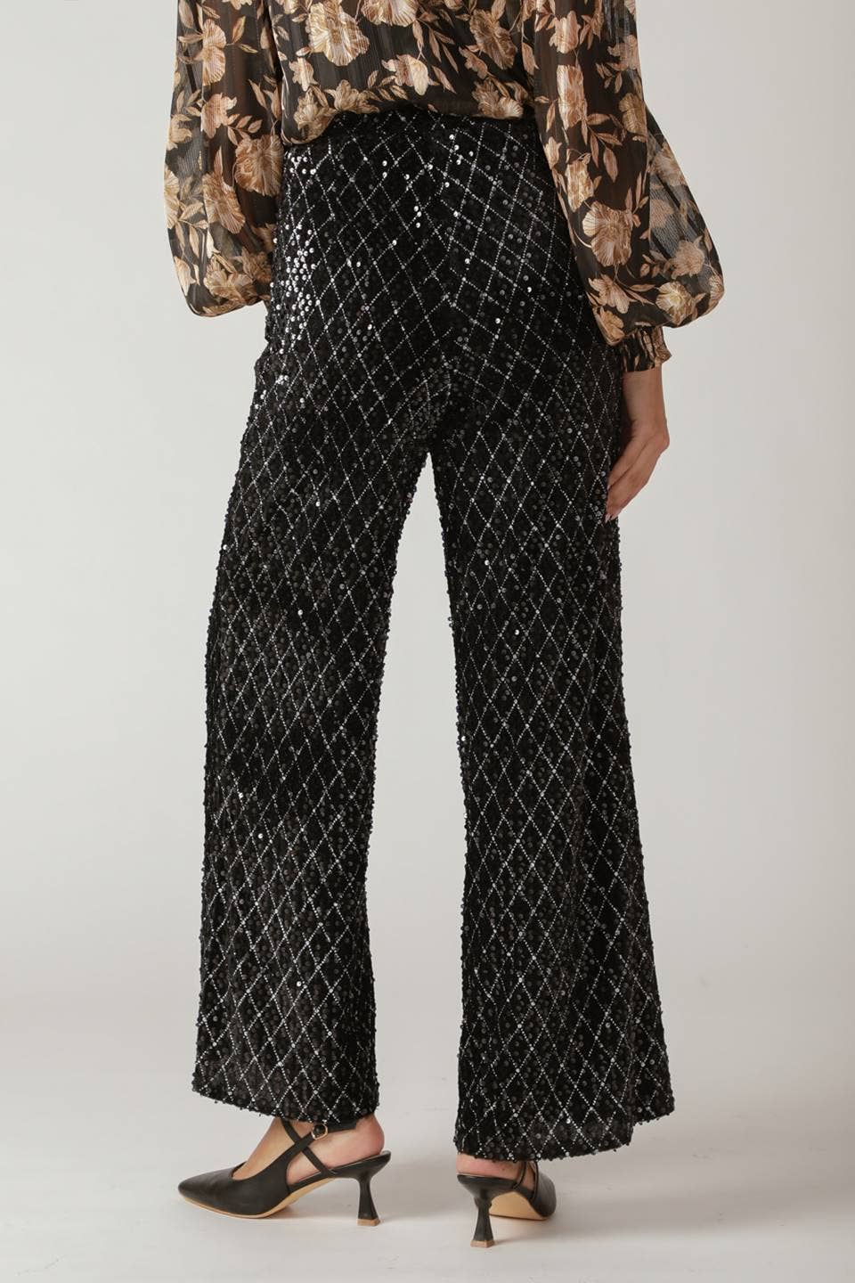 Sequin pant - IP8688: Black