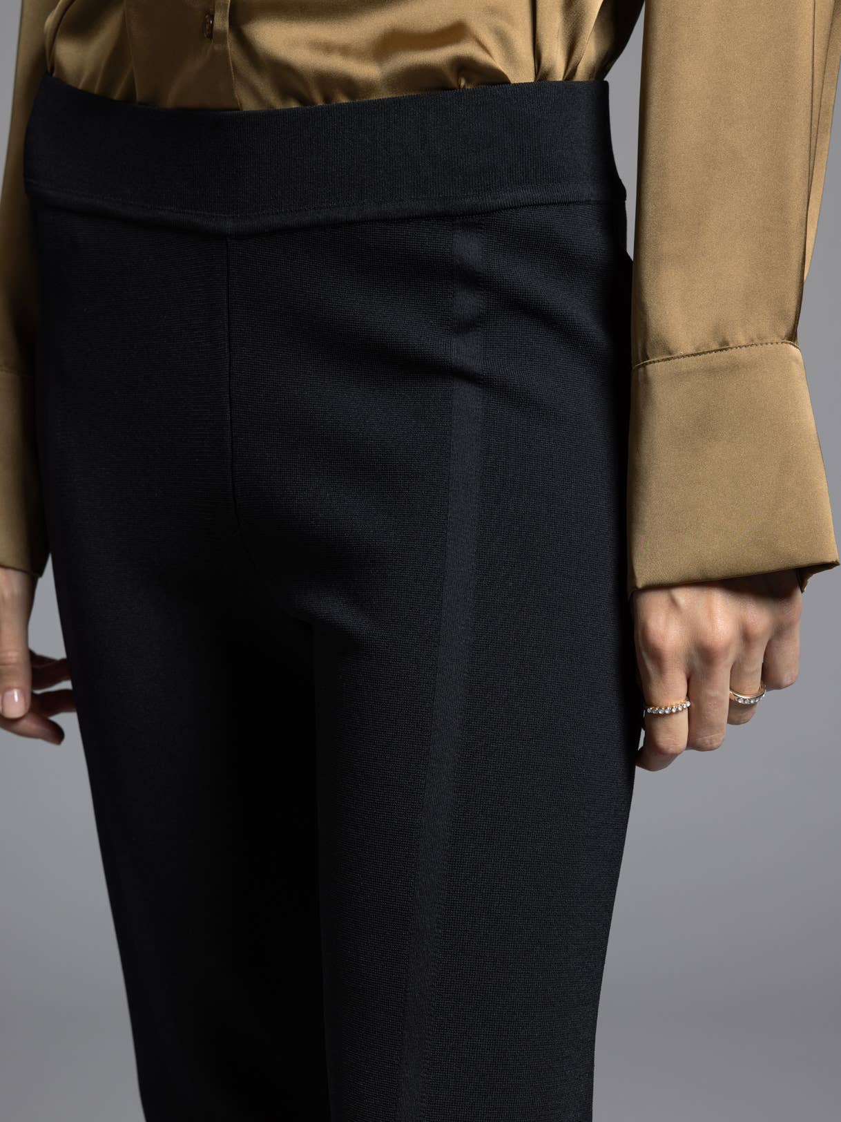 Kick Flare Pants - SASHA PANTS: DARK LILAC / 54% NYLON 44% VISCOSE 2% ELASTANE