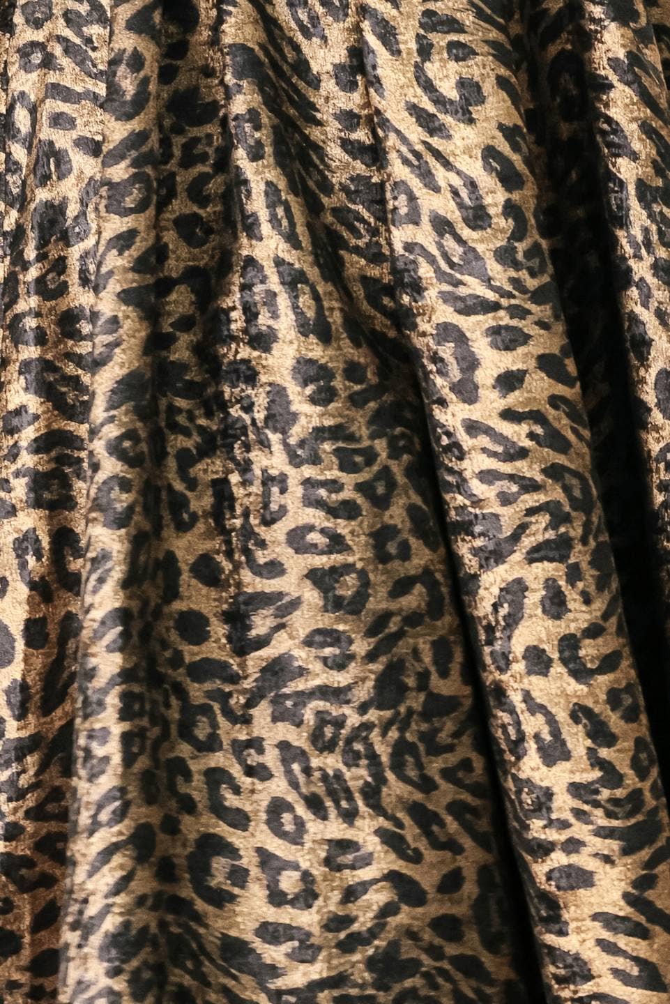 Leopard strapless midi dress - FD2382: GOLD/BLACK