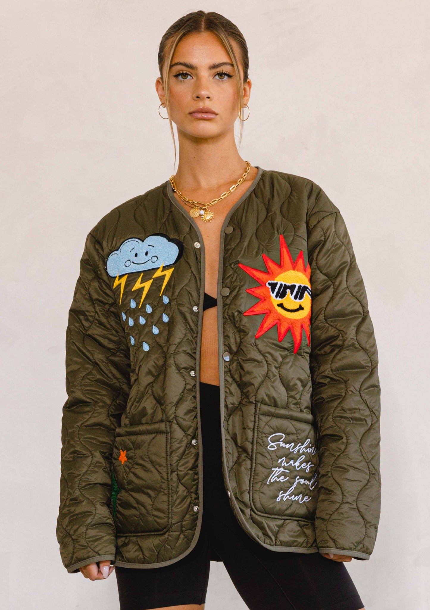 ETERNAL LIFE QUILTED LINER JACKET: M
