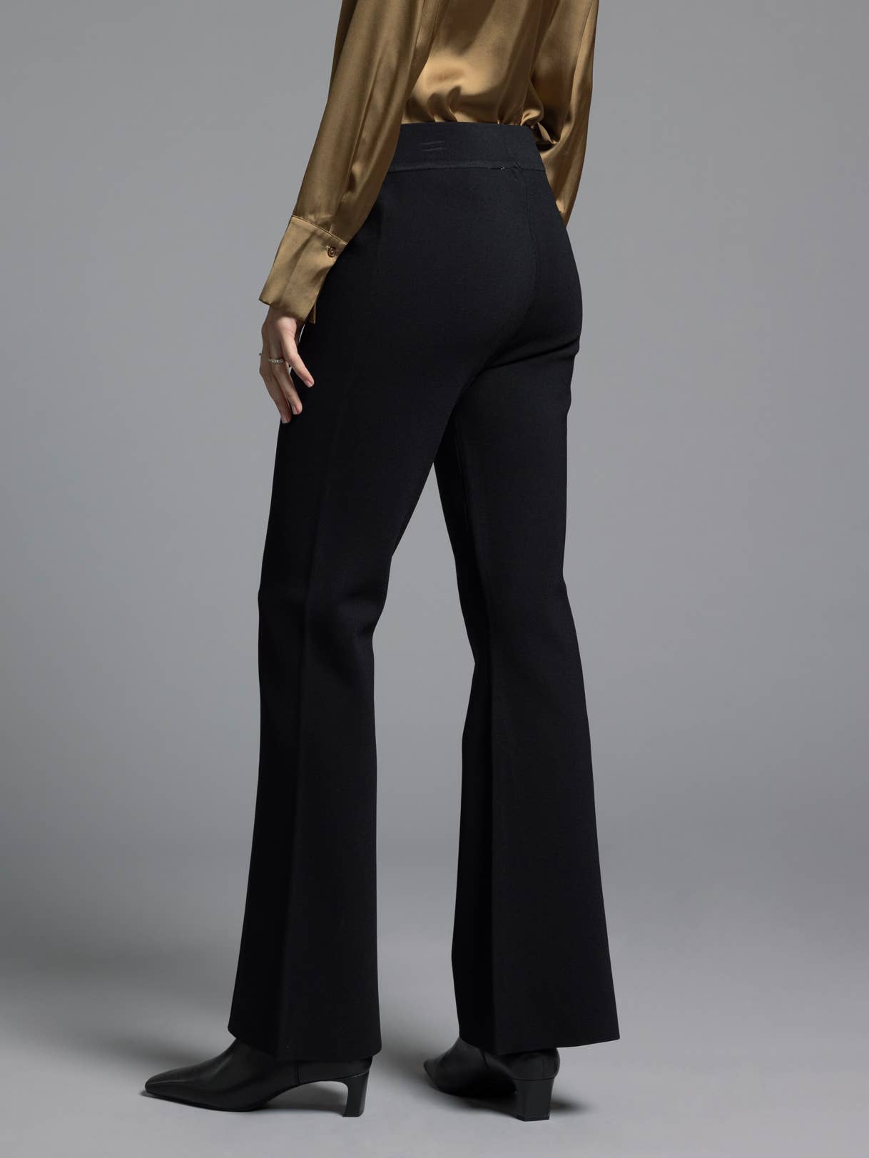 Kick Flare Pants - SASHA PANTS: DARK LILAC / 54% NYLON 44% VISCOSE 2% ELASTANE