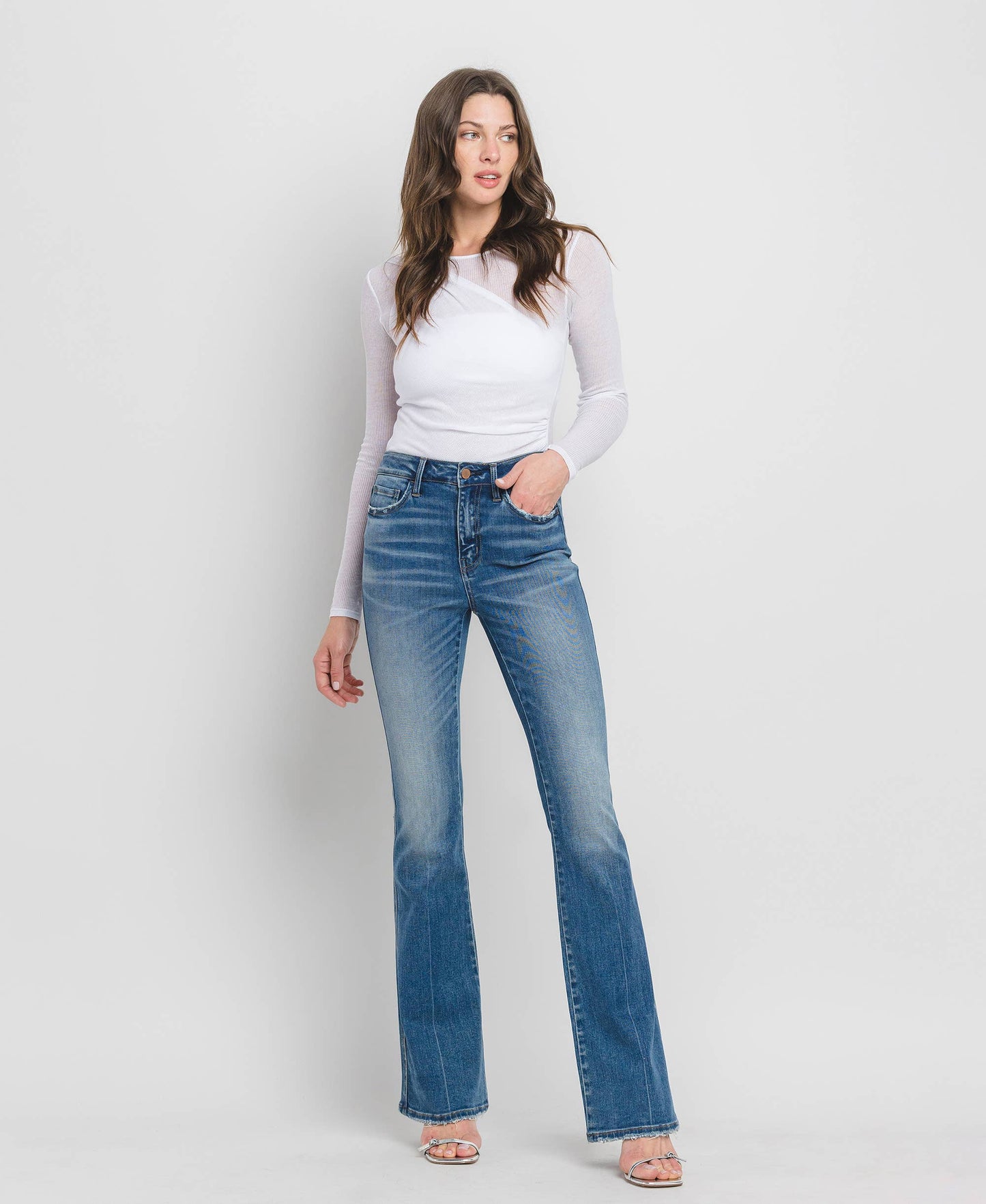 HIGH RISE FULL LENGTH BOOTCUT JEANS F5099: ERR-FREE / 30