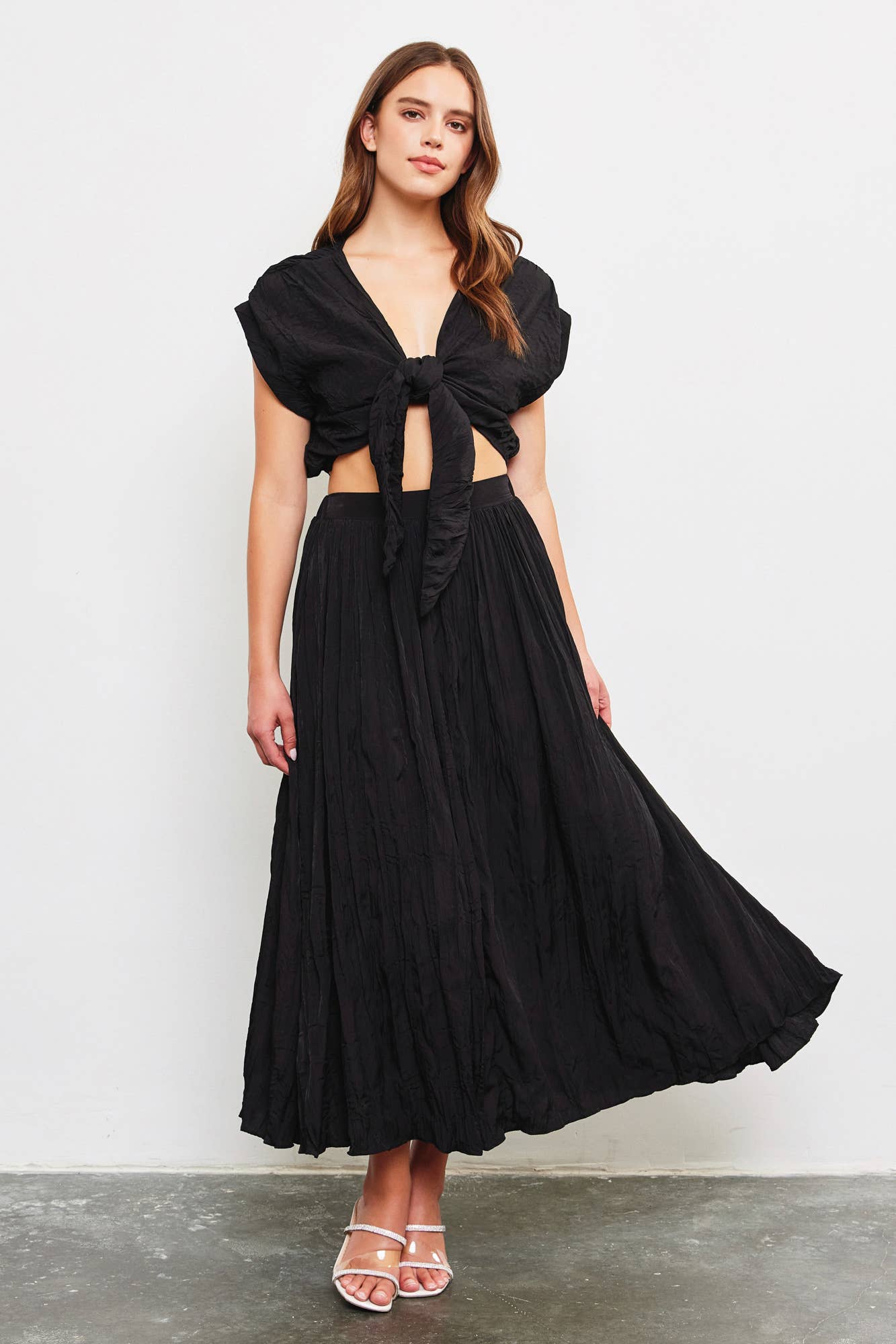 MAXI SKIRT: Black / S