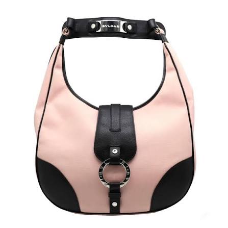 Bvlgari Canvas and Leather Shoulder Bag