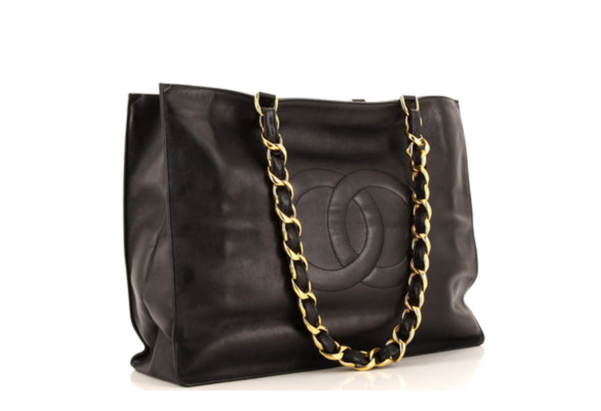 Chanel XL Celebrity Tote Black Leather