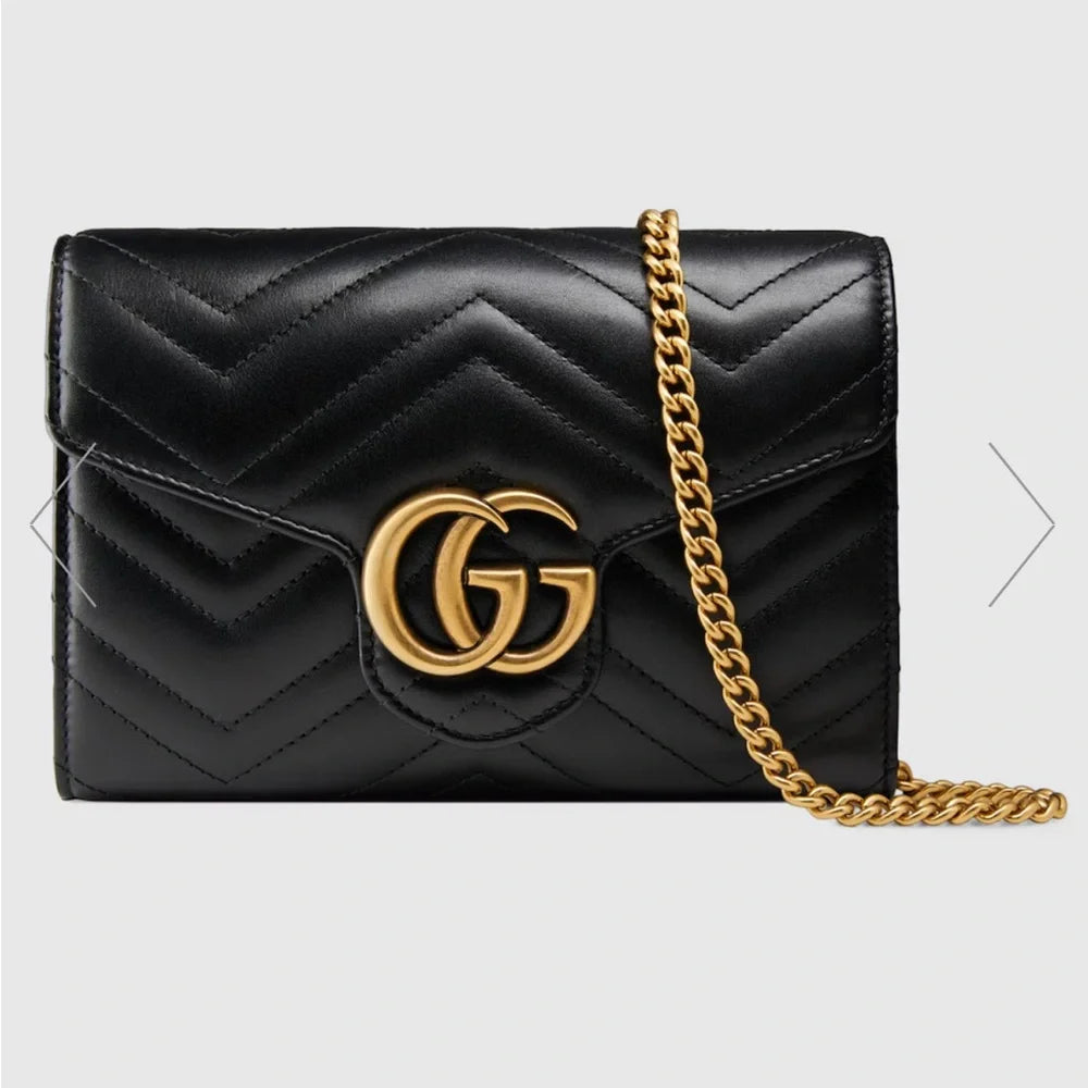 GG Marmont wallet on chain