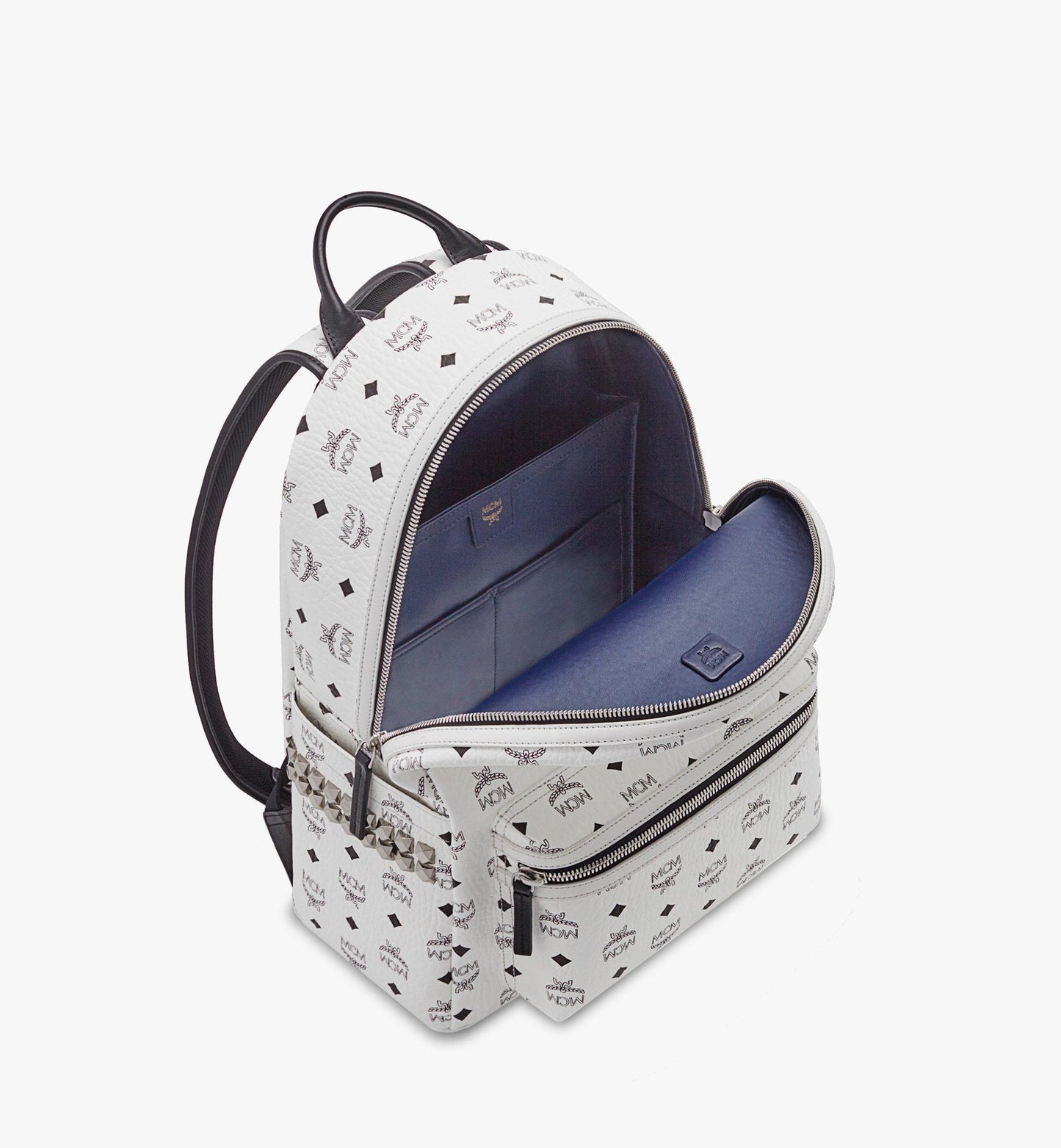 MCM Mini Backpack - White/Black