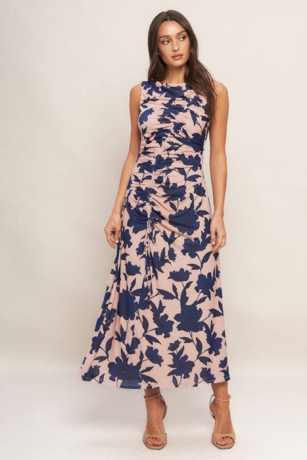 Mesh power midi dress - ID22951: NUDE NAVY