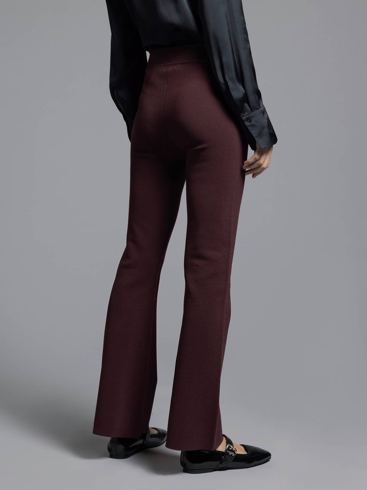 Kick Flare Pants - SASHA PANTS: DARK LILAC / 54% NYLON 44% VISCOSE 2% ELASTANE