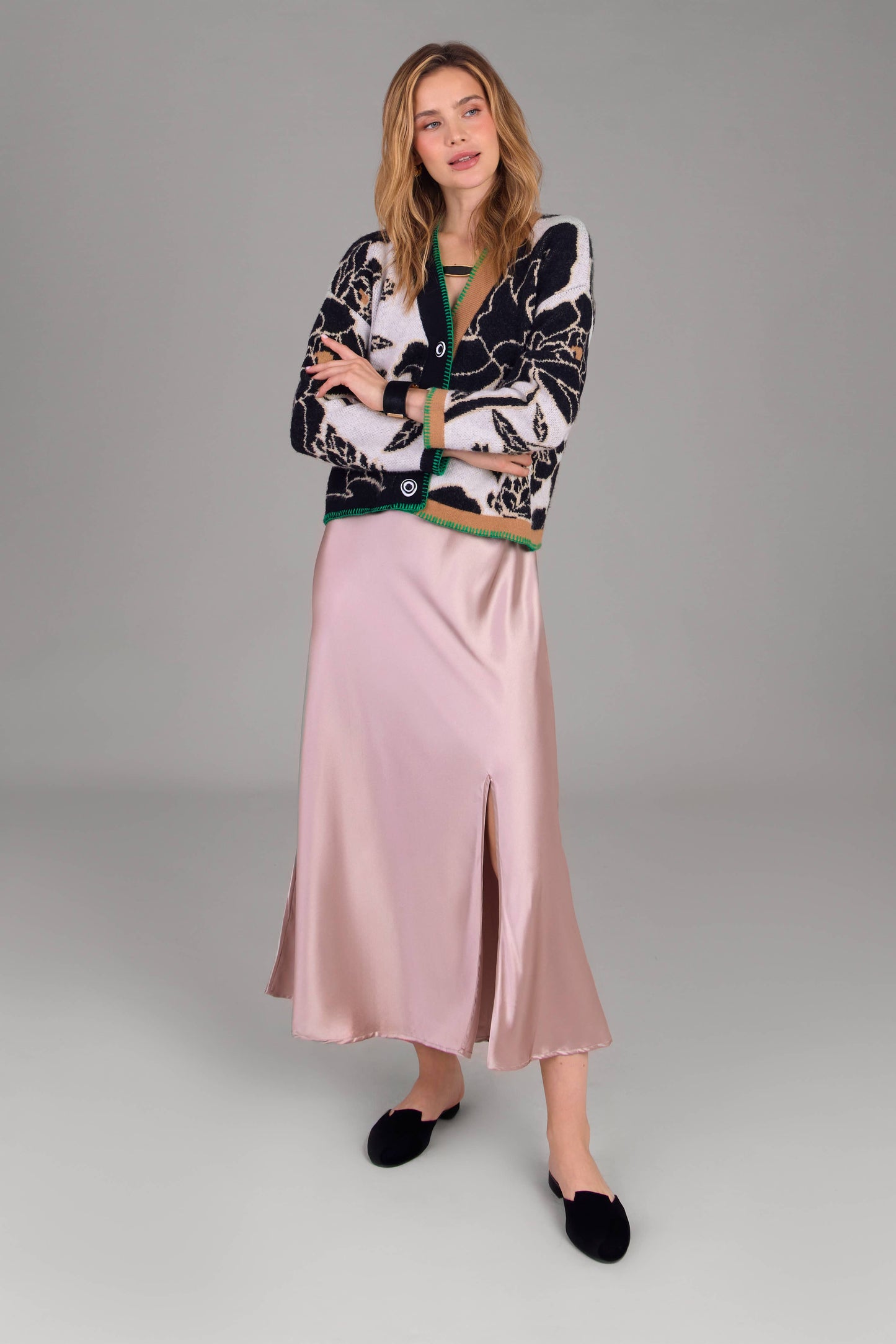 Abstract Floral Cardigan