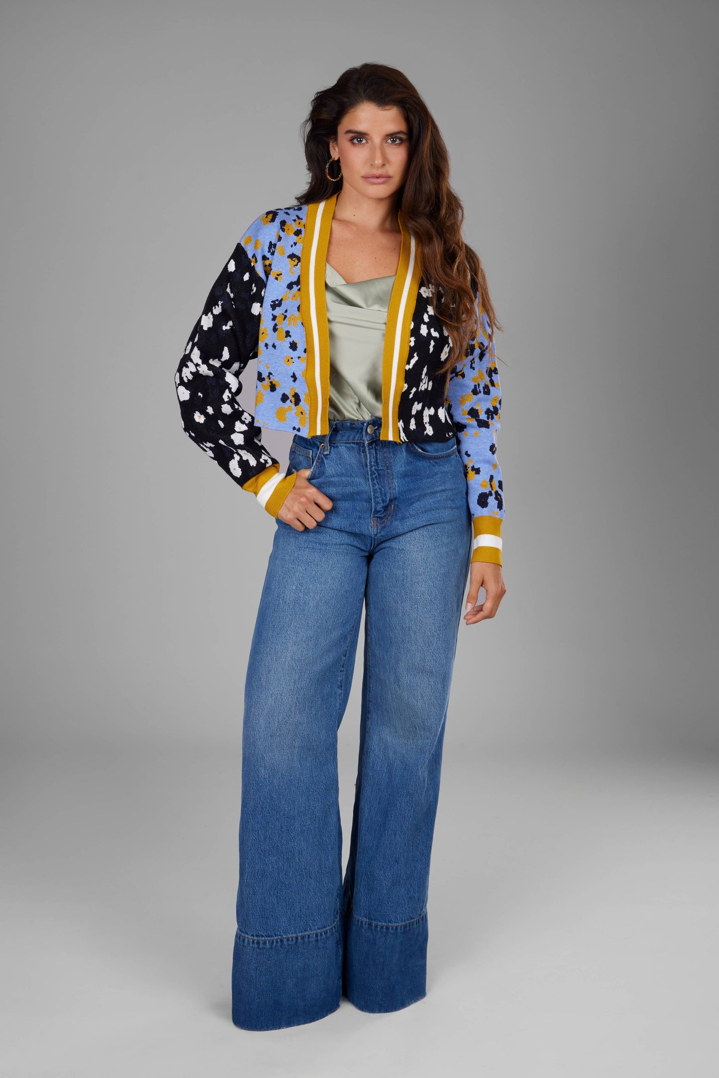 Multitone Floral Cardigan