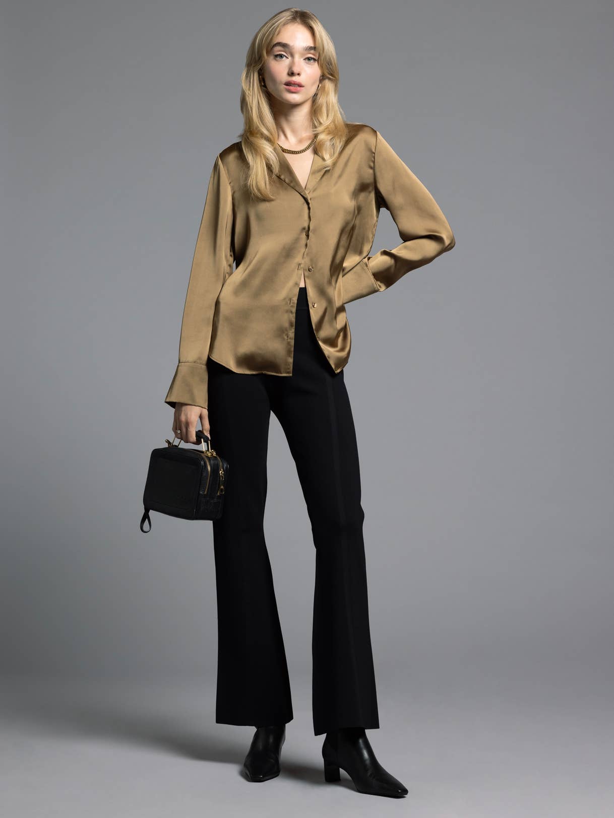 Kick Flare Pants - SASHA PANTS: DARK LILAC / 54% NYLON 44% VISCOSE 2% ELASTANE
