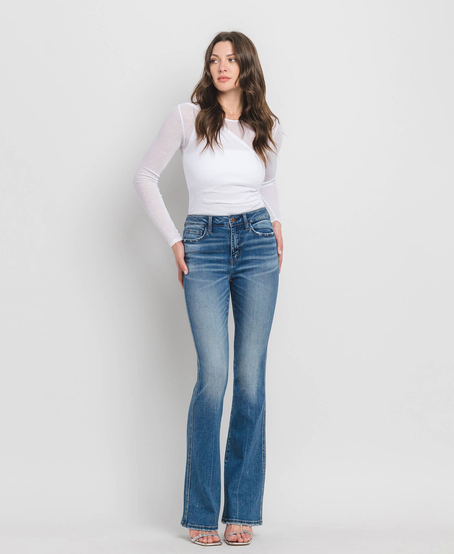 HIGH RISE FULL LENGTH BOOTCUT JEANS F5099: ERR-FREE / 30