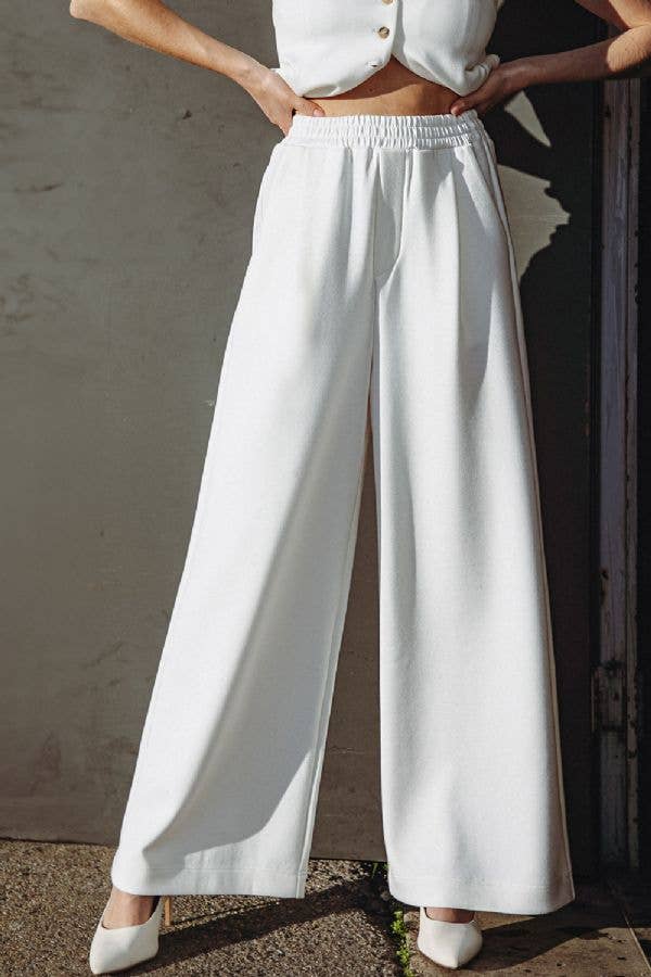 Wideleg pant - FP1013 WHITE