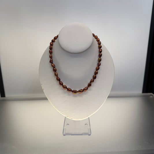 Mahogany Pearl Necklace