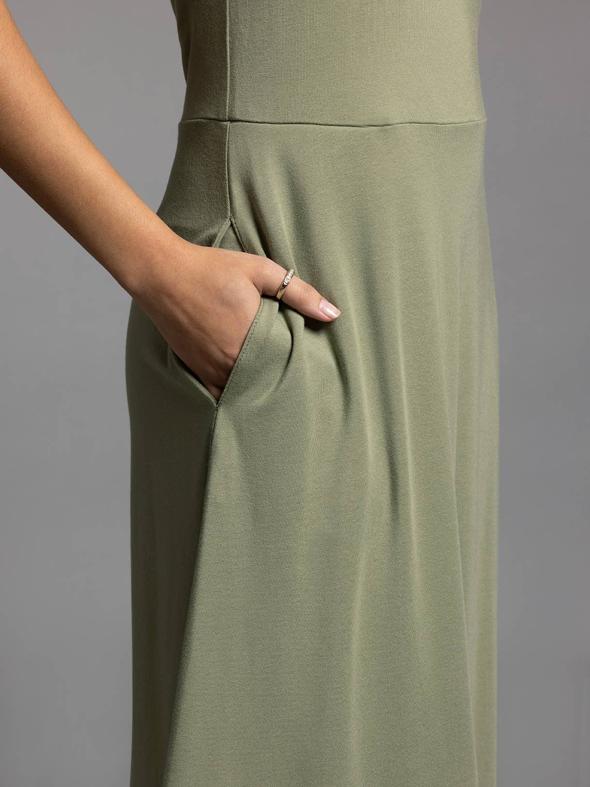 Square Neck Maxi Dress - TORI DRESS: MUTED SAGE