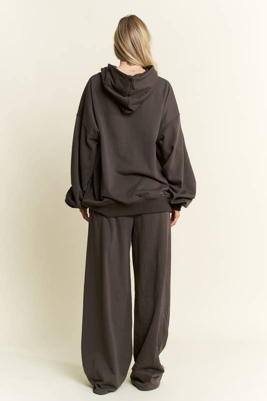 CHARCOAL COTTON BRUSHED SET