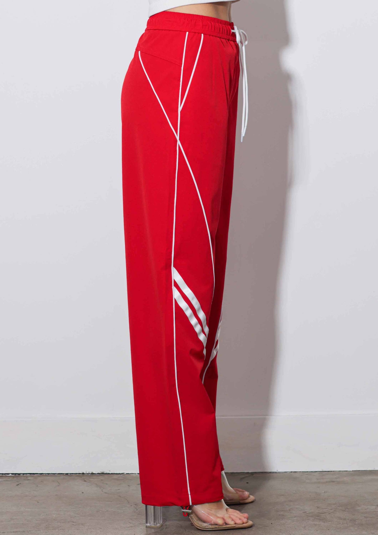 Baggy Track Pants: Red