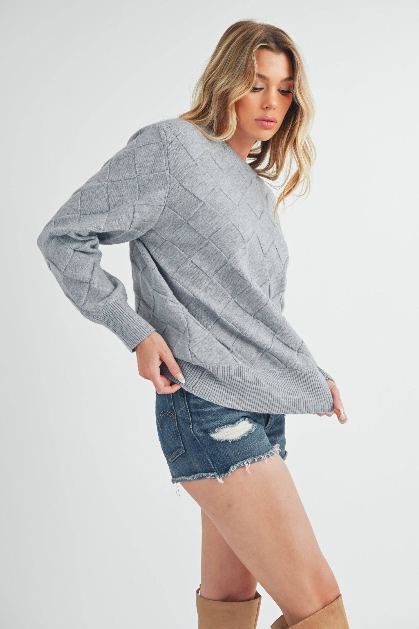 Waverly Sweater 2: Silver Blue / Contemporary / S