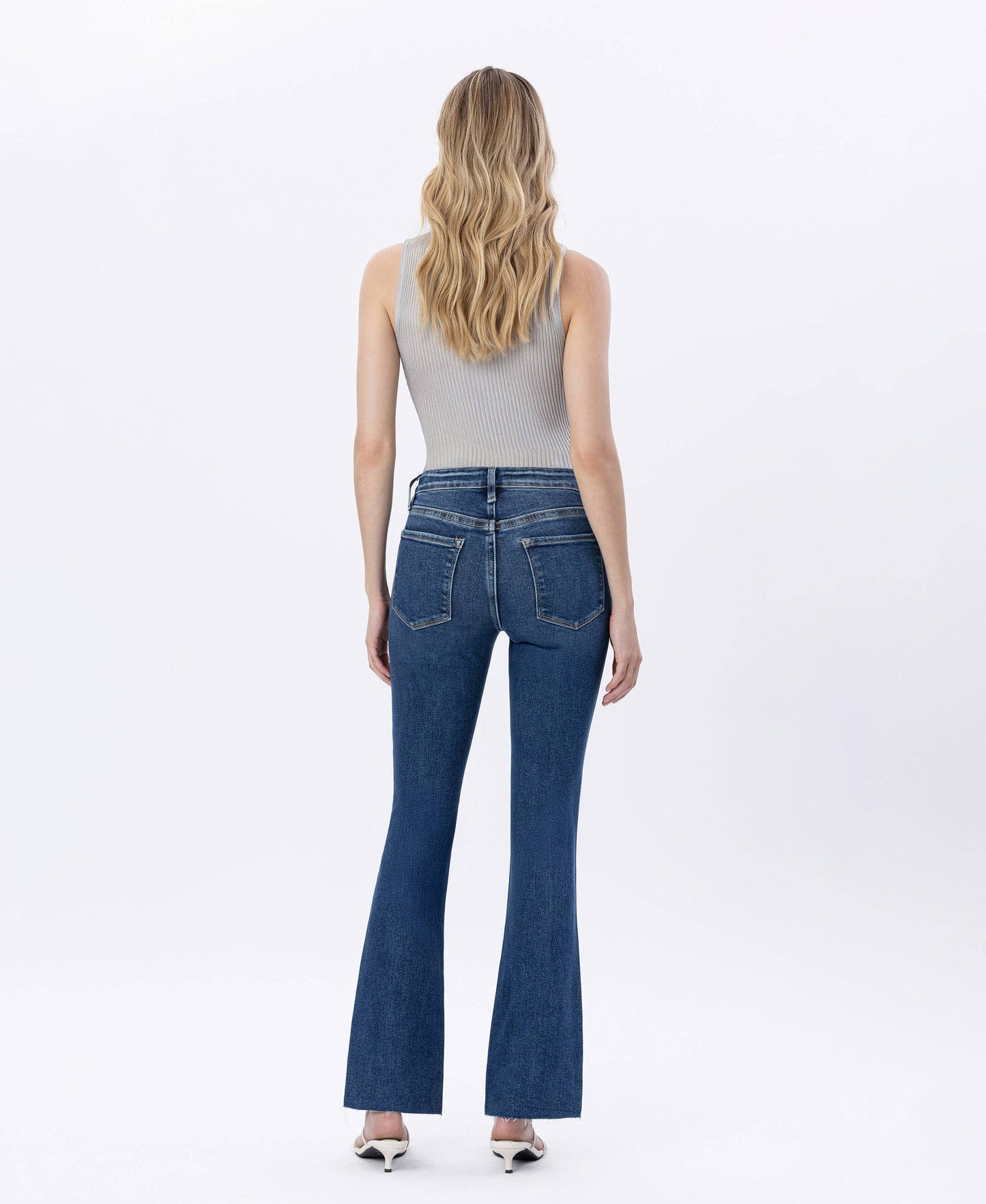 Flying Monkey Mid Rise Medium Dark Wash Slim Bootcut Jeans F5751