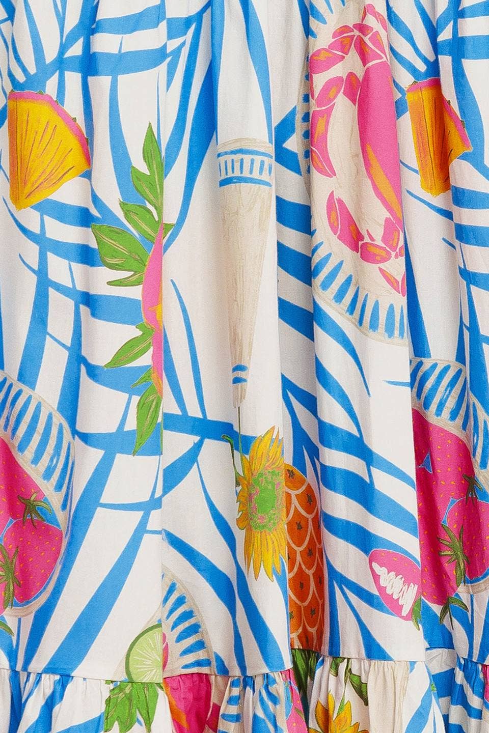 Floral V-neck maxi dress - ID23187 : BLUE MULTI