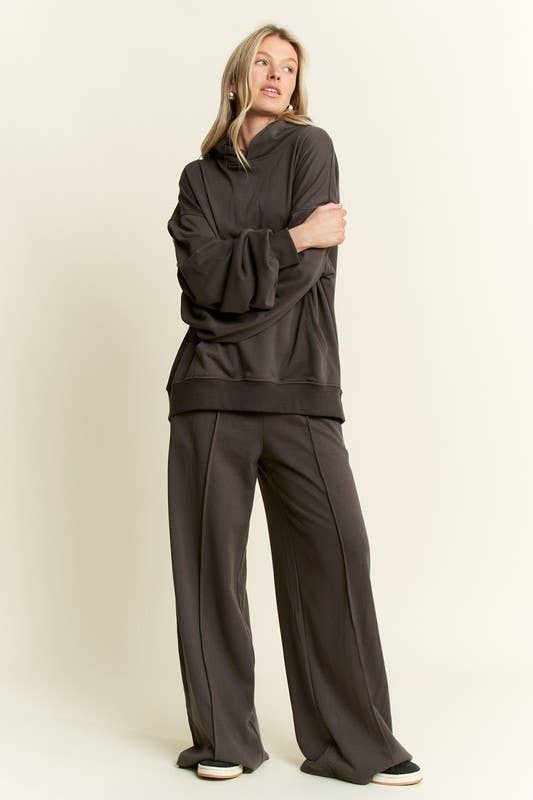 CHARCOAL COTTON BRUSHED SET