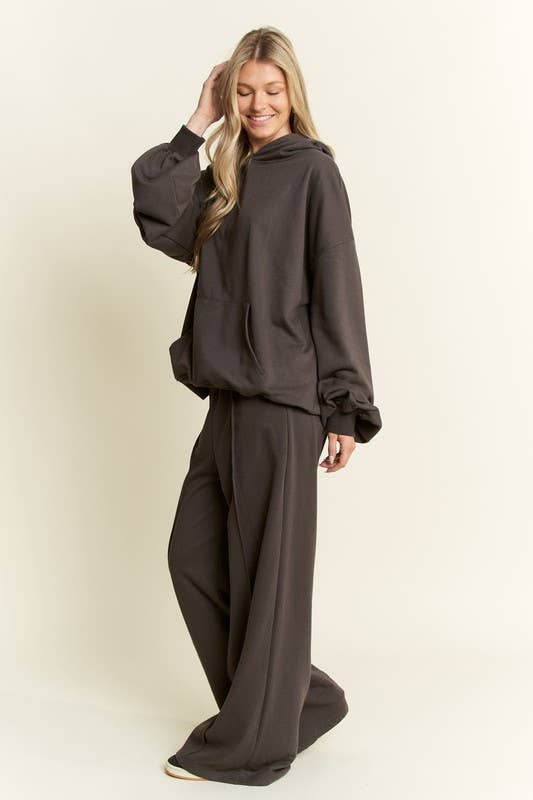 CHARCOAL COTTON BRUSHED SET