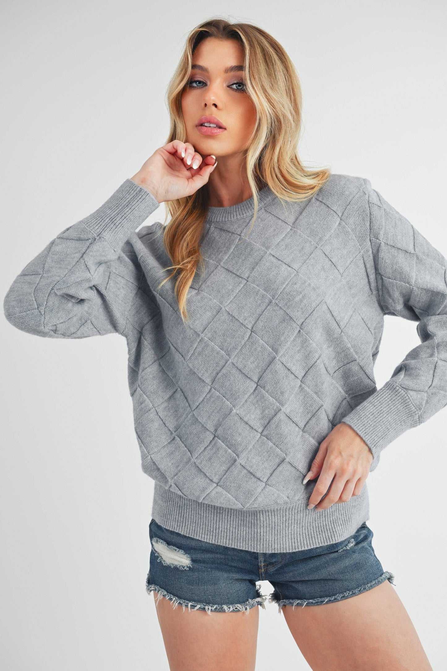 Waverly Sweater 2: Silver Blue / Contemporary / S