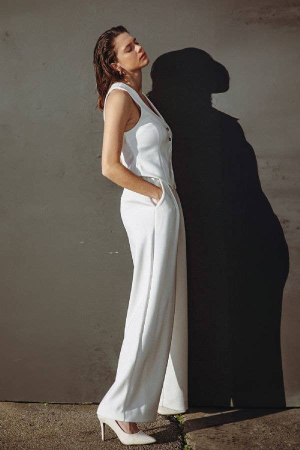 Wideleg pant - FP1013 WHITE