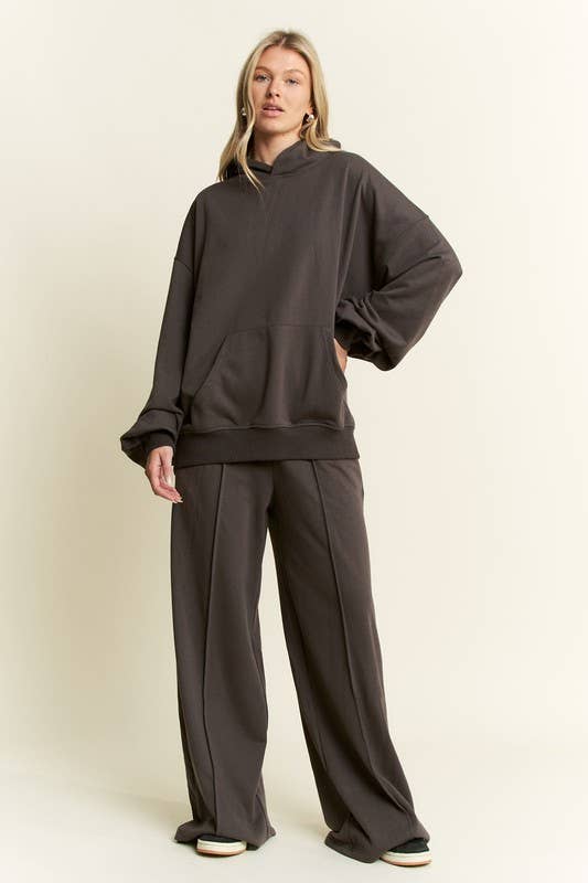 CHARCOAL COTTON BRUSHED SET
