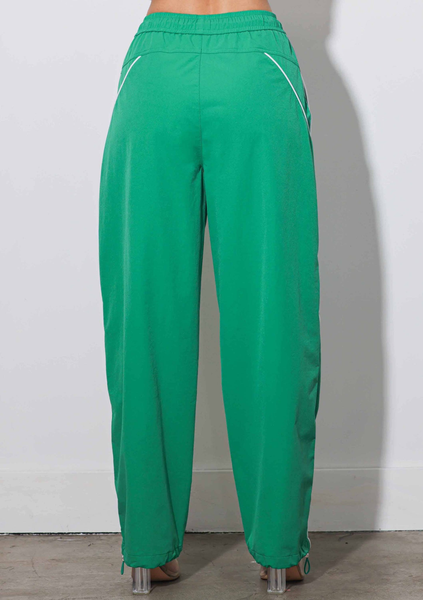 Baggy Track Pants: Green