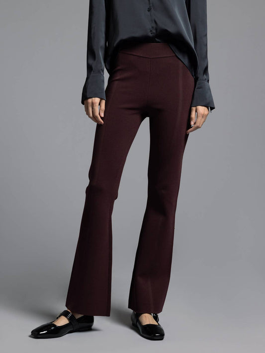 Kick Flare Pants - SASHA PANTS: DARK LILAC / 54% NYLON 44% VISCOSE 2% ELASTANE