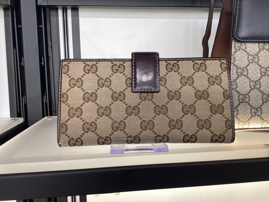 Gucci Tan Fabric Wallet