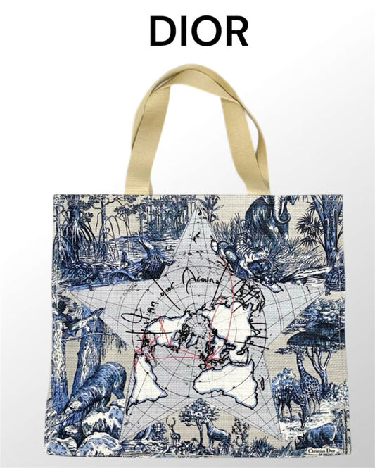 Dior Raffia Tote - Around the world