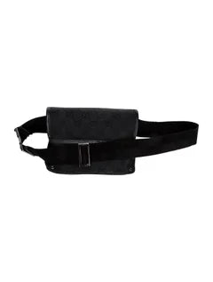 GG Jackie Canvas Belt Bag Black